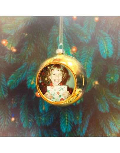 Ёлочный шар: пластиковый золотой Ёлочный шар: пластиковый золотой