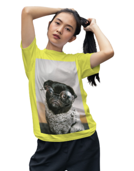 Футболка хлопок Желтая L печать A3